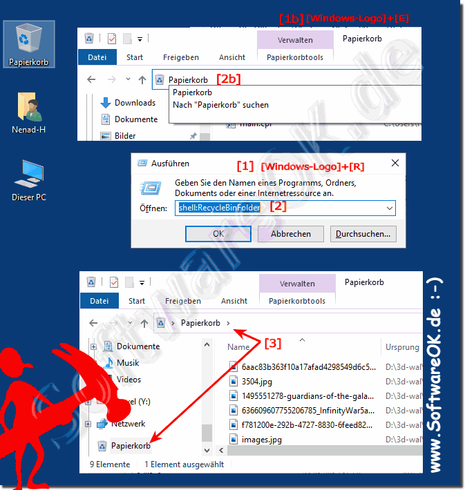 Windows 10 Papierkorb ffnen!