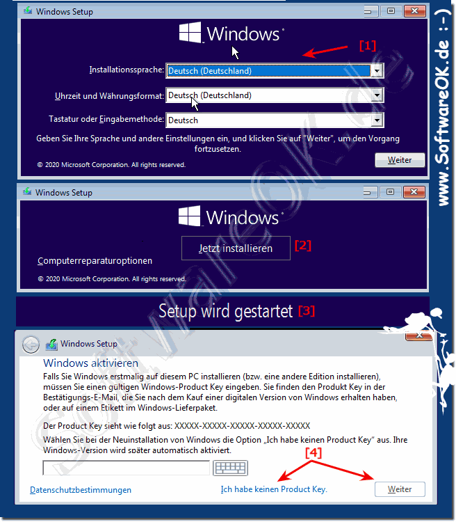 Windows 10 ohne Produktschlüssel installieren ab 2020!