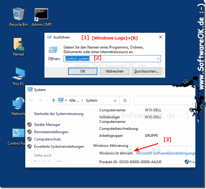 ist das Windows 10 aktiviert!