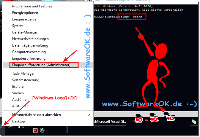 slmgr -rearm den Windows-10 Testzeitraum!