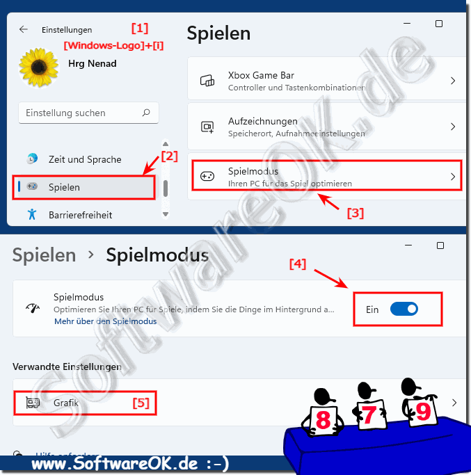 Aktivieren des Spielemodus unter Windows 11!