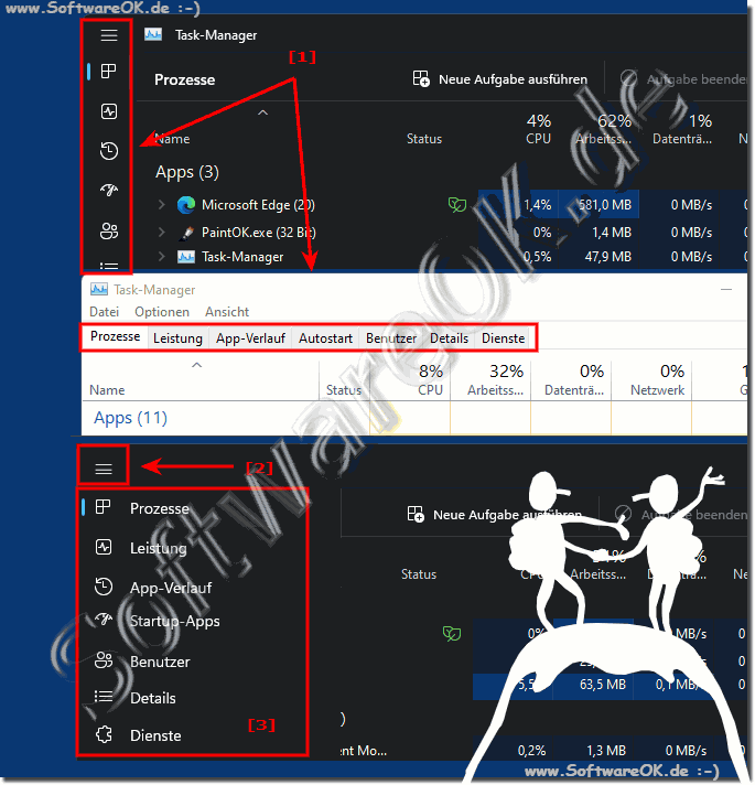 Alte und der Neue Taskmanager unter Windows 11!