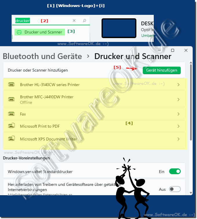 Auf Windows 11 alle installierten Drucker sehen!