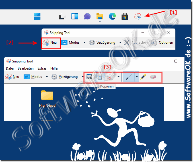 Auf Windows 11 ein Screenshot ohne Tastatur-Kürzel erstellen!