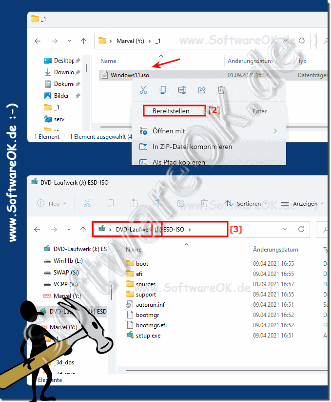 DVDs Mounten ohne Zusatzsoftware auf Windows-11!