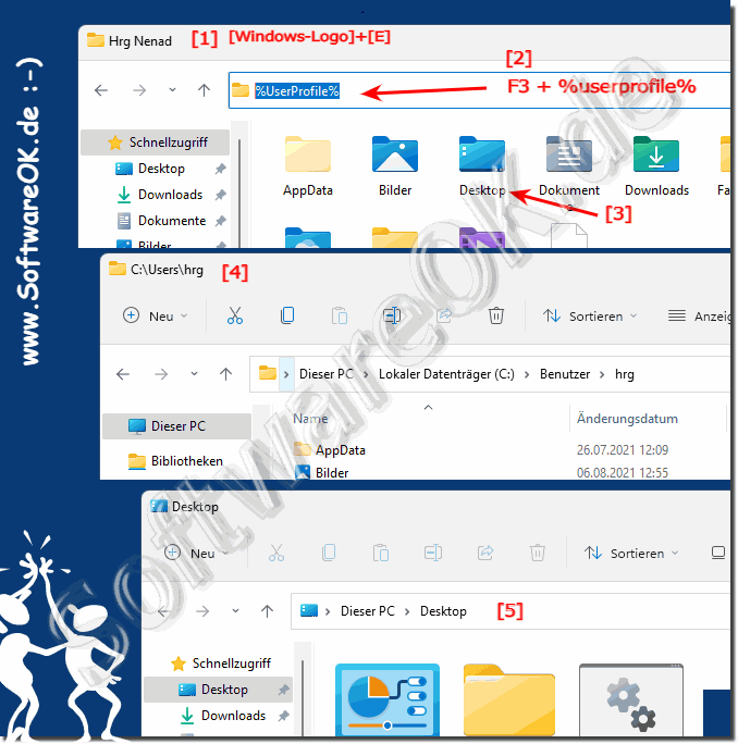 Das Desktop Verzeichnis unter Windows 11!