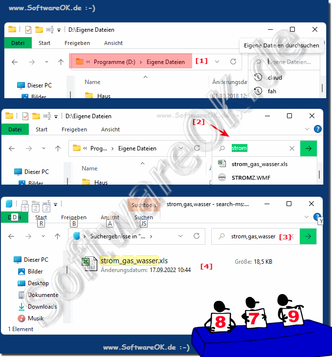 Dateien und Dokumenten im Datei-Explorer suchen!