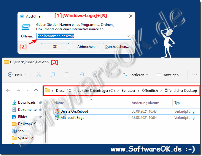 Desktop Verzeichnis alle Benutzer auf Windows 11!