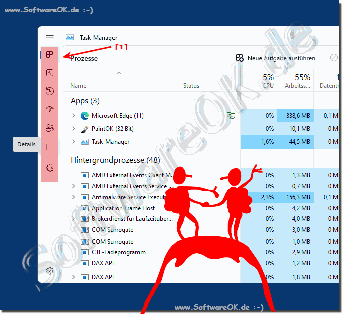 Die Registerkarten im Windows 11 Taskmanager!