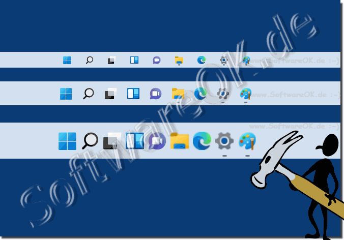 Die Taskleiste Klein, Mittel und Groß unter Windows 11!