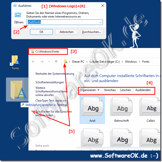 Die Windows 11 System Schriftarten!