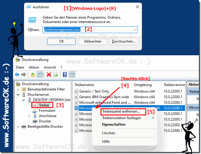 Drucker-Treiber unter Windows 11, 10 komplett entfernen!