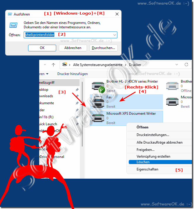 Einen oder mehre Drucker unter Windows 11 entfernen! 