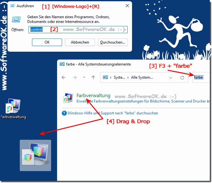 Farbverwaltung in Windows 11 Systemsteuerung und am Desktop!