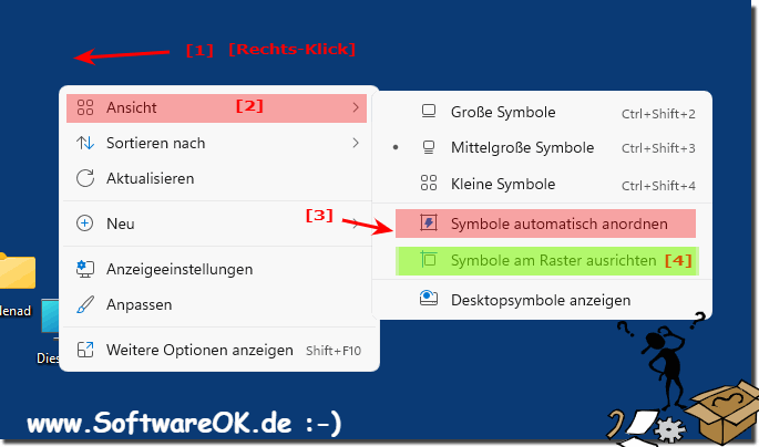 Freie Positionierung der Desktopsymbole unter Windows 11!