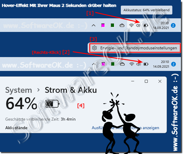 In der Windows 11 Taskleiste den Akku Status erkennen! 