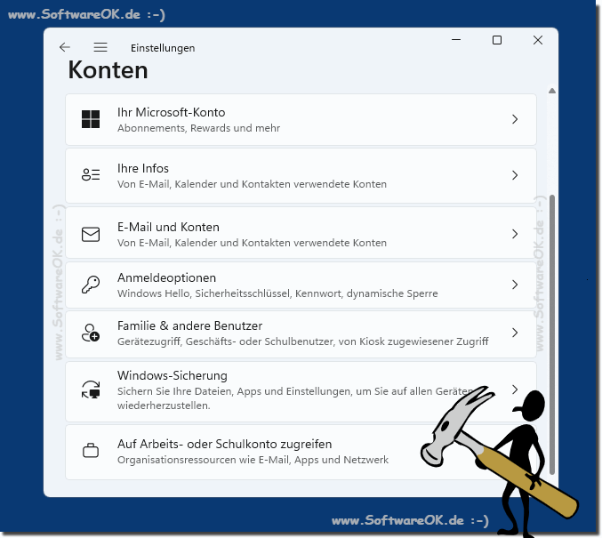 Kontotyp auf Windows 11!