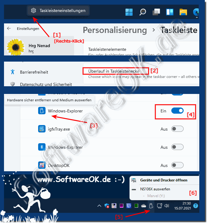 Laufwerke sicher entfernen Windows 11 Taskleiste ist wieder da!