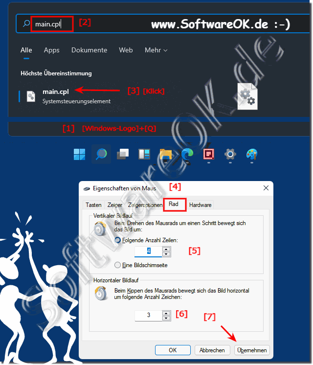 Mausradeinstellungen in Windows 11 finden!!