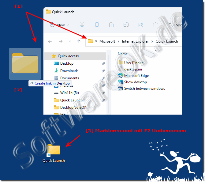 Ordner Verknüpfung am Windows 11 Desktop!
