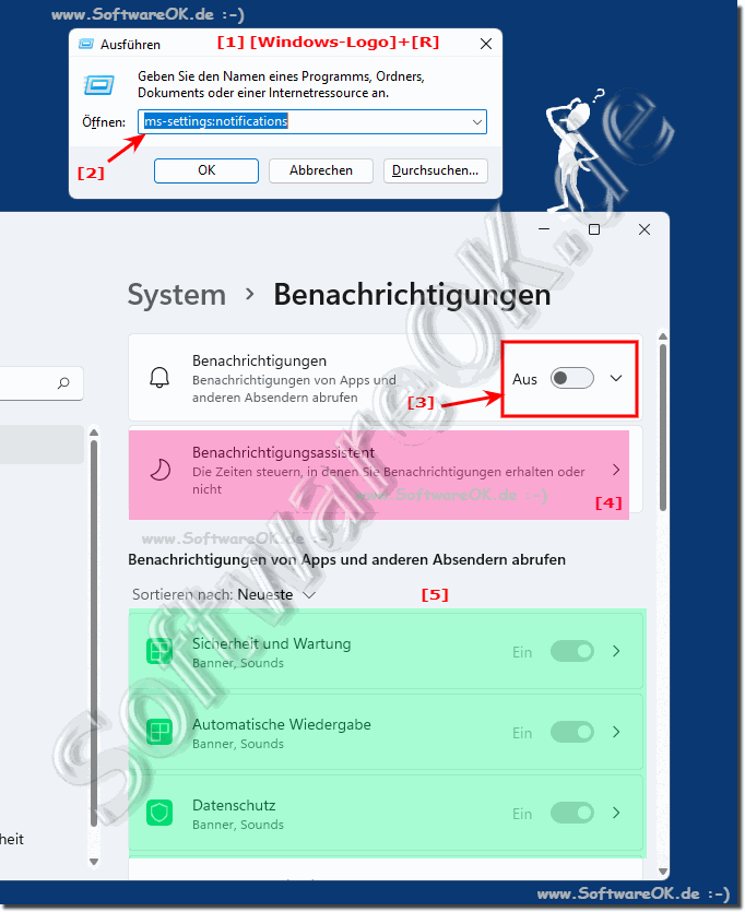 Ruhiger Arbeiten unter Windows 11 ohne Benachrichtigungen!