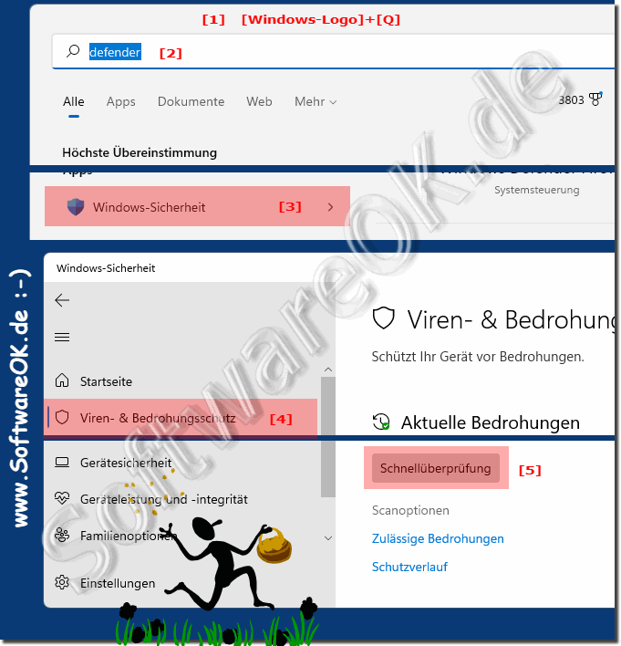 Scannen mit Microsoft Defender Antivirus unter Windows 11!