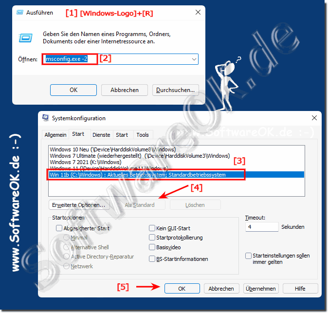 Standard Boot Betriebssystem bei Windows 11 PC festlegen!