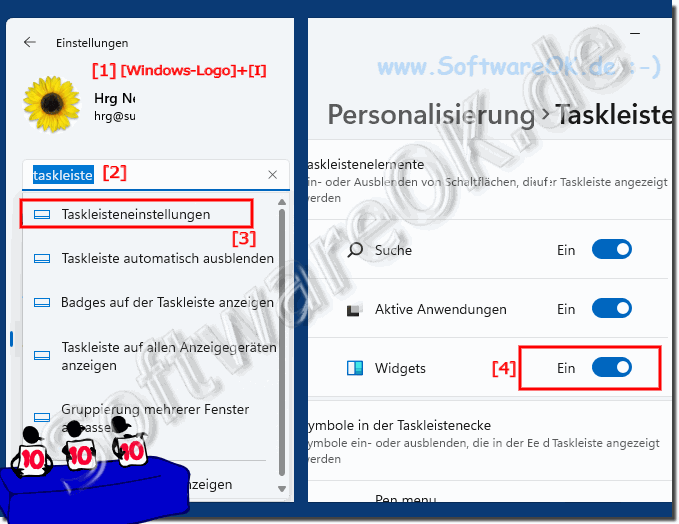 Widget auf Windows 11 deaktivieren / aktivieren! 