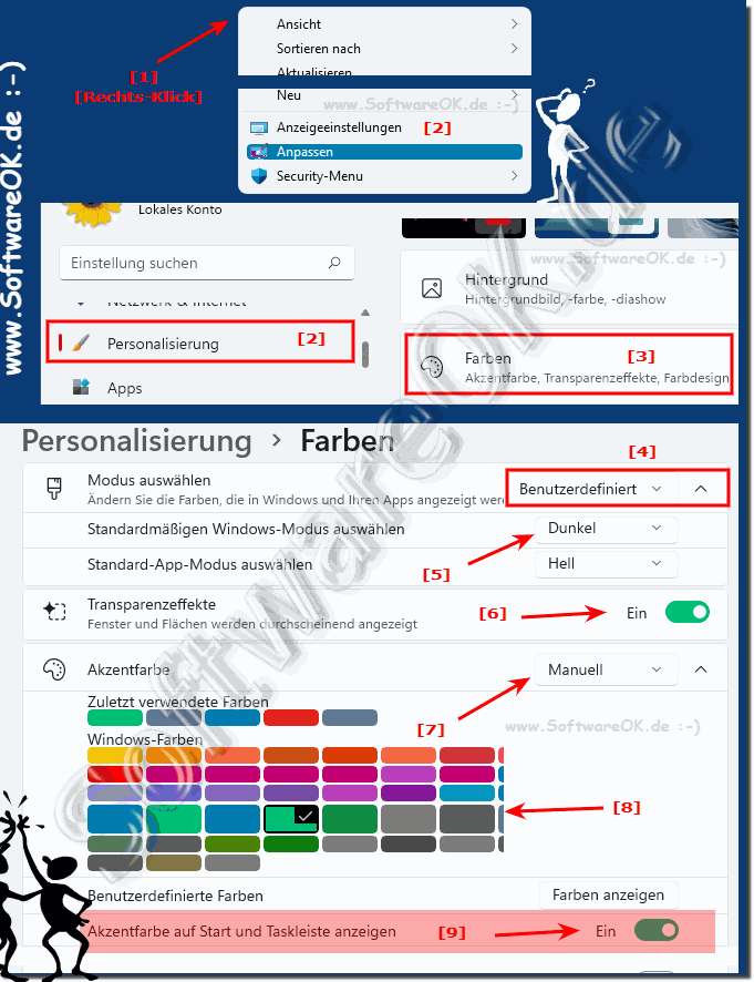 Wie ändern Ich die Farbe der Taskleiste in Windows 11?