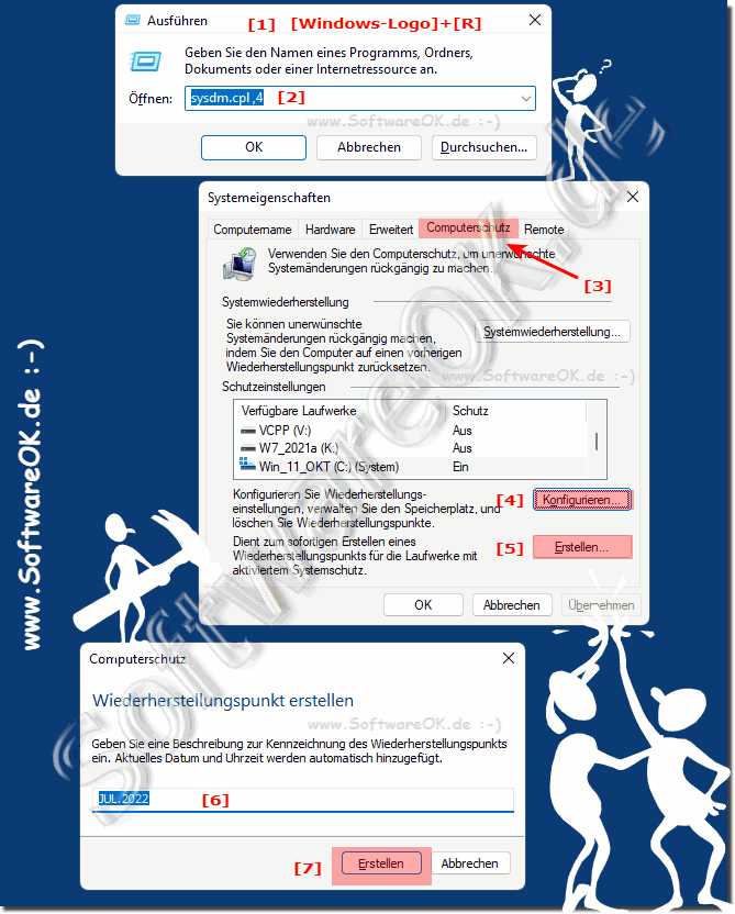 Wiederherstellungspunkt unter Windows 11 Erstellen!