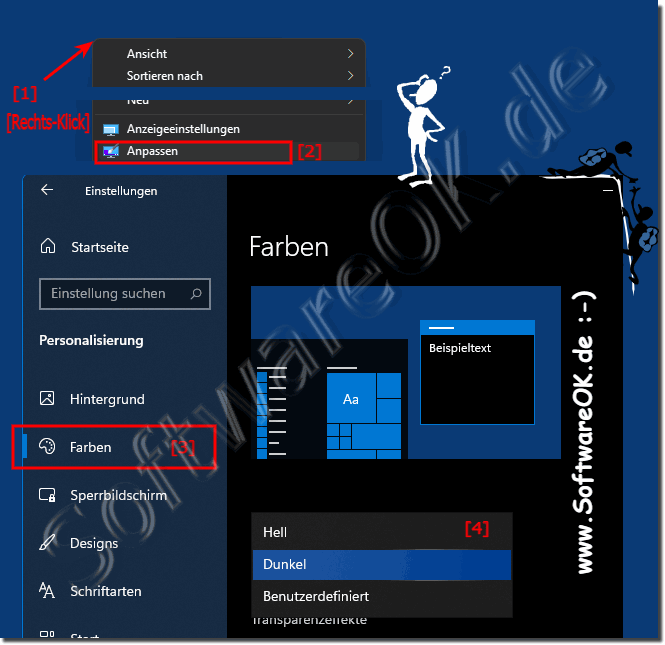 Windows 11 Dark Themen, Hell,  oder Benutzerdefiniert!