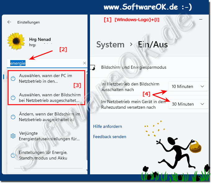 Windows 11 Stand-by-Modus oder Monitor ausschalten!