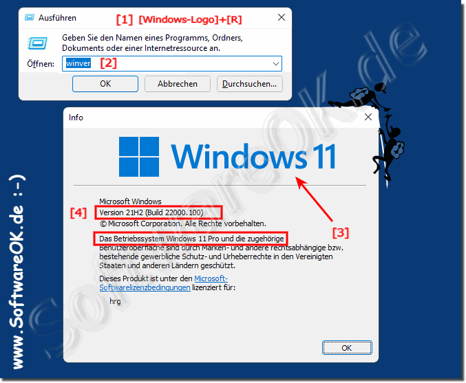 Windows 11 Versions und Build Nummer!