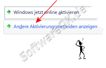 Windows-7 Andere Aktivierungsmethoden anzeigen