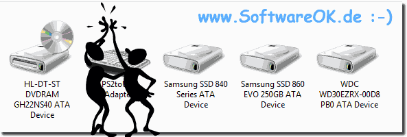 Angeschlossenen Festplatten unter Windows-7!
