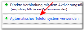 Windows-7 Automatisches Telefonsystem verwenden