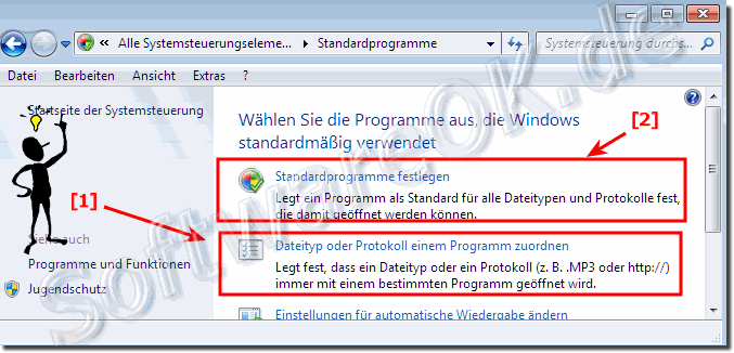 Dateityp oder Protokoll einem Programm zuordnen