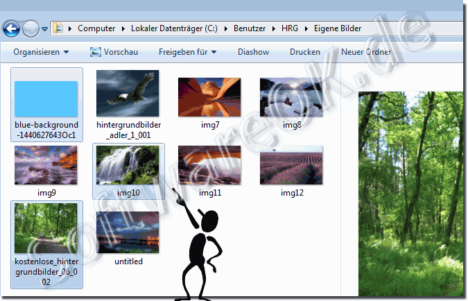 Der Windows-7 Explorer merkt sich die markierten Objekte nicht!