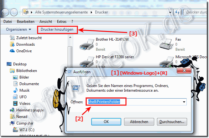 Druckertreiber bei Windows 7 Aktualisieren!