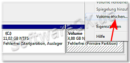 Festplatten-Partition Lschen