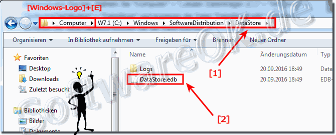 In Windows-7  die TMP Update-Verlaufs-Datei löschen!