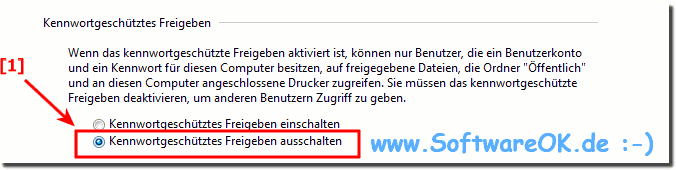 Kennwortgeschtztes Freigeben in Windows-7 abschalten!