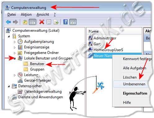 Windows-7 Lokale Benutzer und Gruppen