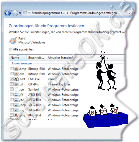 Mehrere Dateitypzuordnung zu einem Programm bei Windows 7