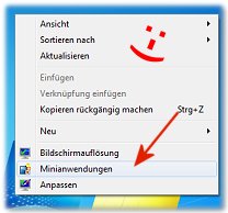 Desktop Minianwendungen/Gadgets