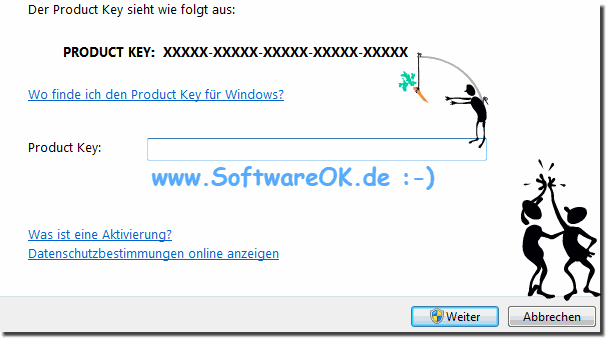 Neuen Windows-Product Key fr die Aktivierung verwenden