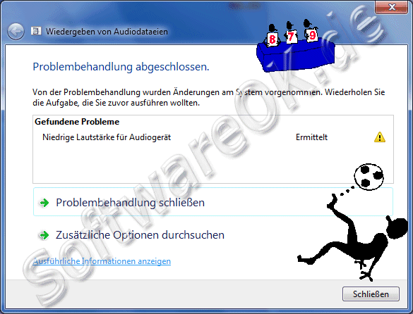 Audio Problembehandlungsbericht in Windows-7