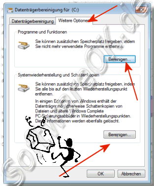 In Windows-7 Systemwiederherstellung und Schattenkopien bereinigen!