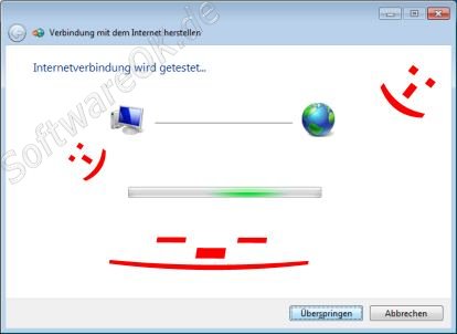 TDSL Internetverbindung wird gestartet