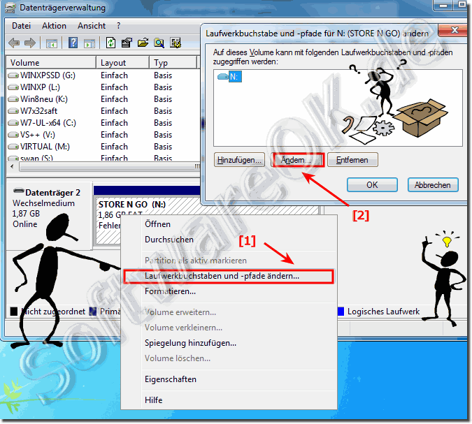 USB-Laufwerksbuchstabe bei Windows-7 ndern